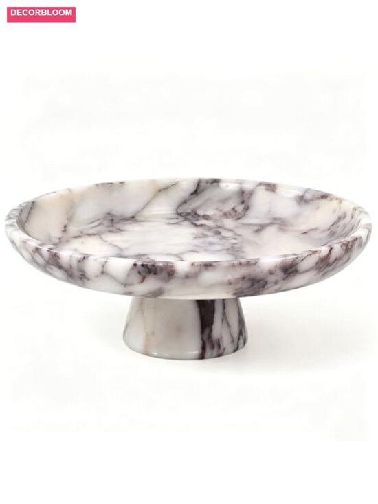 Other - Natural Marble Pedestal Fruit Bowl Calacatta Viola Decorative Centerpiece
